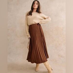 Sezane Dila Skirt, Brown | 36 | EUC